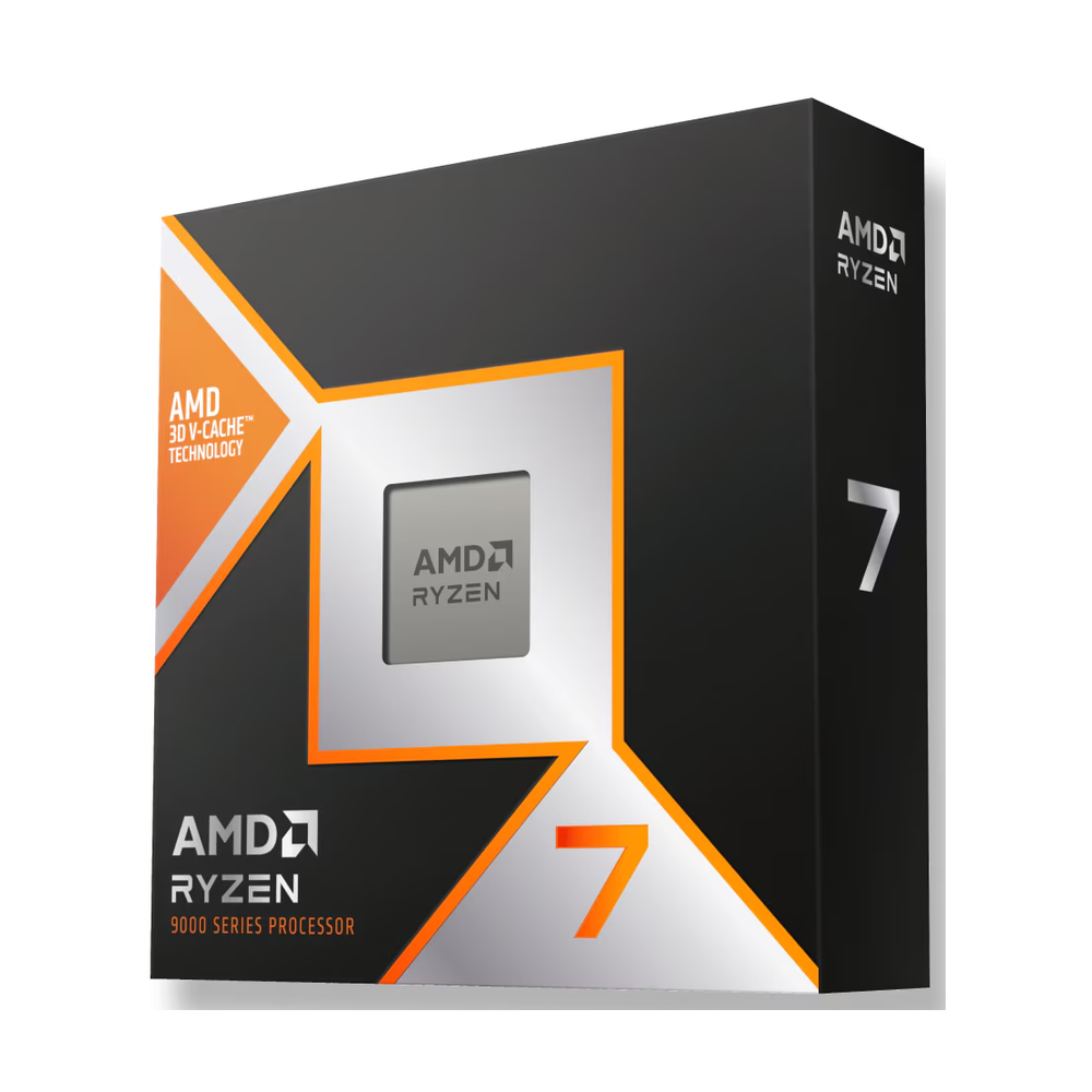 AMD Ryzen 7 9800X3D Desktop Processor, 8-Core, Base Core Frequency 4.7 GHz, Turbo Frequency 5.2 GHz, 640KB L1 Cache, DDR5, AM5 Socket, 1 Year Warranty | 100-100001084WOF
