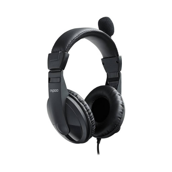 Rapoo H150 Wired Headset, Cable Length:1.9m, Black, 1 Year Warranty | 11849