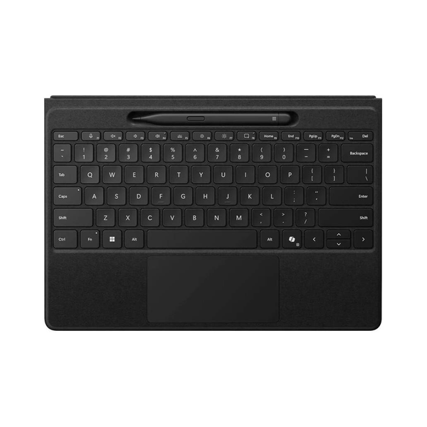 Microsoft Surface Pro Arabic & English Keyboard with Slim Pen & Copilot, Magnetic Connection & Bluetooth, Black, 1 Year Warranty | 8X6-00181