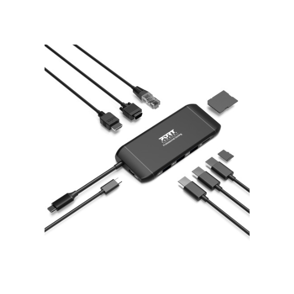 Port 1 X 4K USB-C Mobile Docking Station, 7 Devices, HDMI, VGA, 100W, 5Gb/s Data Transfer Speed, 50cm Cable Length, 1 Year Warranty | 901913