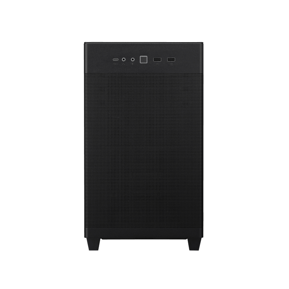 Asus Prime AP201 Small Tower-mATX PC Case, Tempered Glass Side Panel, 338mm GPU Support, 1 x 120 mm Fan, USB 3.2 Gen 2, Quasi-Filter Mesh Panels, Black, 1 Year Warranty | 90DC00G0-B39010