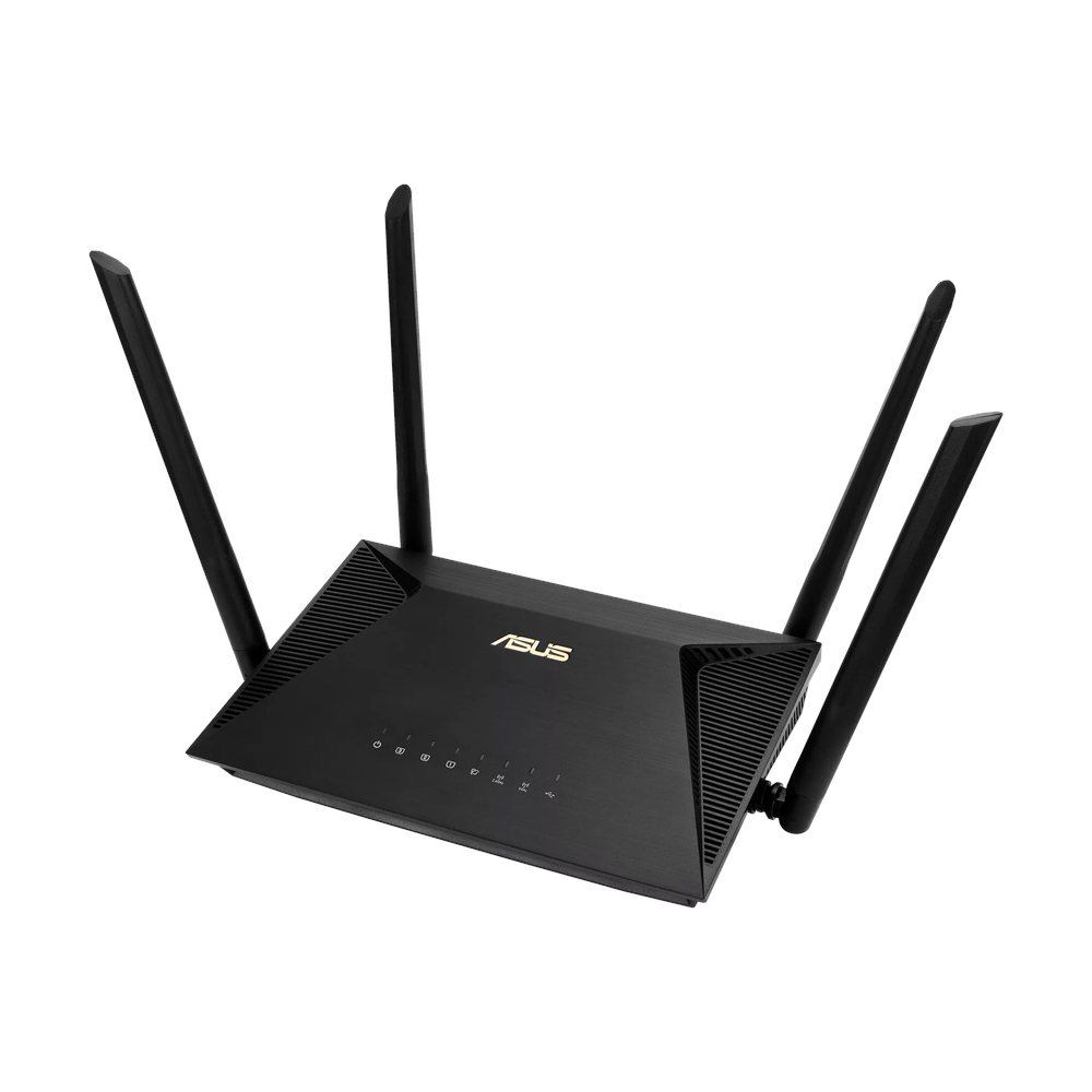 Asus AX1800 Dual Band WiFi 6 Router, 5 GHz Up to 1201 Mbps, 2.4 GHz Up to 574 Mbps, 4 x External Antennas, Dual-core Processor, MU-MIMO & OFDMA Supported, 1 Year Warranty | 90IG06P0-MO3520
