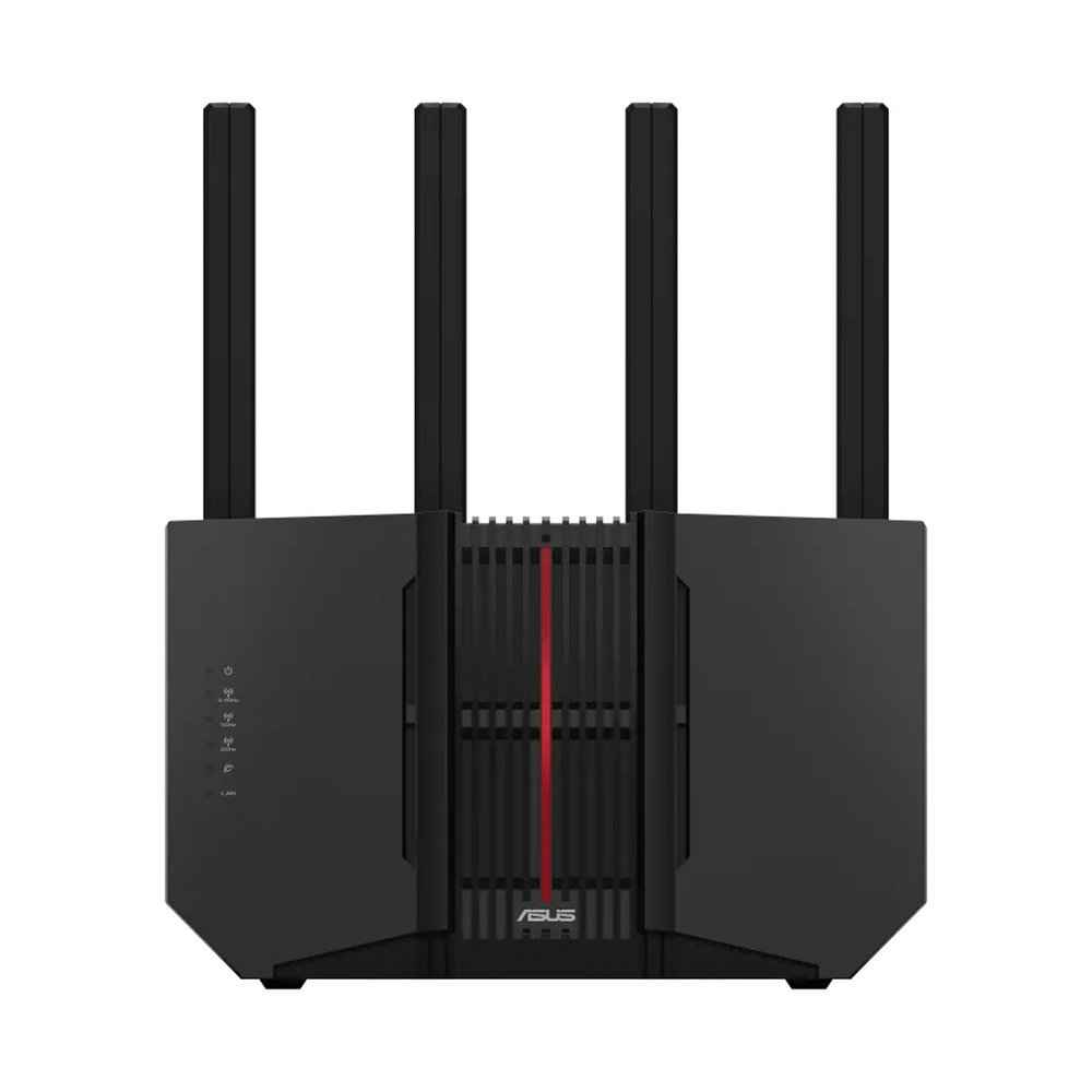 Asus RT-BE92U Tri-band WiFi 7 Router, 6 GHz Up to 5764 Mbps, 5 GHz Up to 2882 Mbps, 2.4 GHz Up to 1032 Mbps, 4 x External Antennas, 2.0GHz Quad-Core Processor, AiMesh Supported, 1 Year Warranty | 90IG0950-MO9A0V