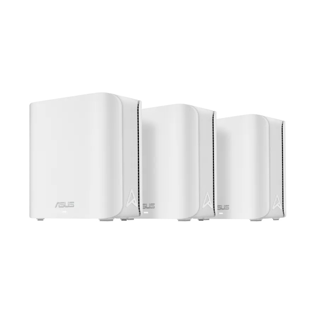 Asus ZenWiFi BD4 AiMesh Extendable Router Pack Of 3, Speeds Up to 3600 Mbps, 4 x Internal Antennas, 6500 sq ft Coverage, Quad-core 1.5 GHz CPU, White, 1 Year Warranty | 90IG0960-MO3C40