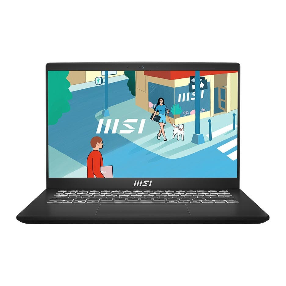 MSI Modern 14 C12MO Business Laptop, Intel Core i5-1235U Processor, 8GB RAM, 512GB SSD, 14" FHD Display, Windows 11 Home, Single Backlit English & Arabic Keyboard, Black, 1 Year Warranty | 9S7-14J112-1067