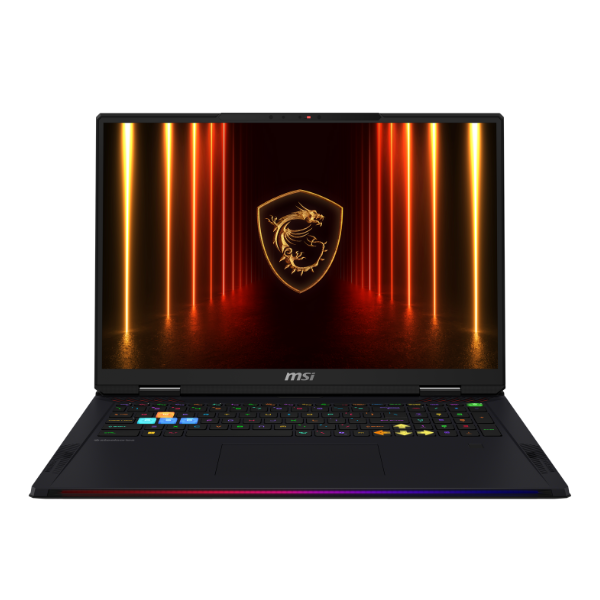 MSI Raider 18 HX AI A2XWJG Intel Core Ultra 9 285HX Processor, 64GB RAM, 2TB SSD, 24GB-NVIDIA RTX 5090, 18" UHD IPS Display, Window 11 Home, English & Arabic Keybaord, Titan Gaming Backpack, 2 Year Warranty | 9S7-182462-058