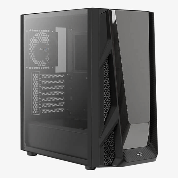 ATX CASE AEROCOOL NIGHTHAWK MID TOWER BLACK | AC-NIGHTWALK-G-BK-V1