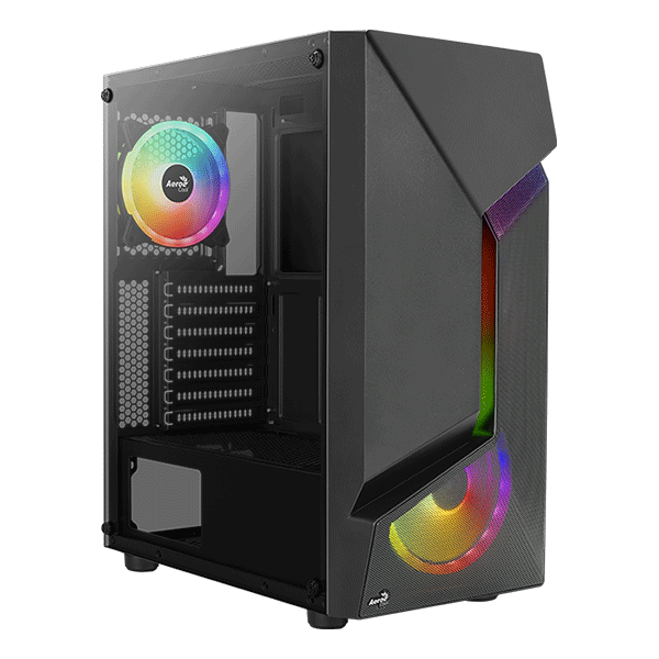 ATX CASE AEROCOOL SCAPE RGB MID TOWER-BLACK | AC-SCAPE-G-BK-V3