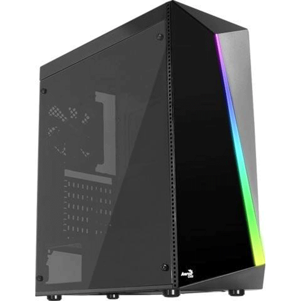 ATX CASE AEROCOOL SHARD RGB MID TOWER-BLACK | AC-SHARD-A-BK-V1