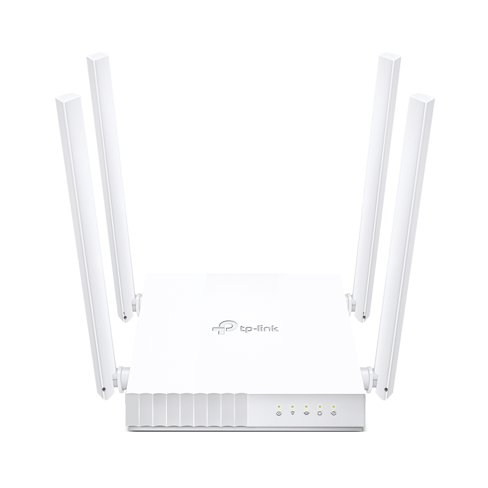 TP-Link Archer AC750 Dual-Band Wi-Fi Router, 2.4 GHz Up to 300 Mbps, 5 GHz Up to 433 Mbps, 4 x Fixed Antennas, Single-Core Processor, Multiple LAN Ports, 2 Bedroom Houses Coverage, Compact and Mountable Design, 1 Year Warranty | ARCHER-C24