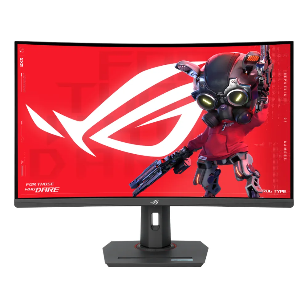 Asus ROG Strix XG32WCMS Curved Gaming Monitor, 31.5" QHD (2560 x 1440) Resolution, 280Hz, Anti-glare, 1ms GtG Response Time, DP, HDMI, USB-C, Fully Adjustable Stand, Black, 1 Year Warranty | XG32WCMS