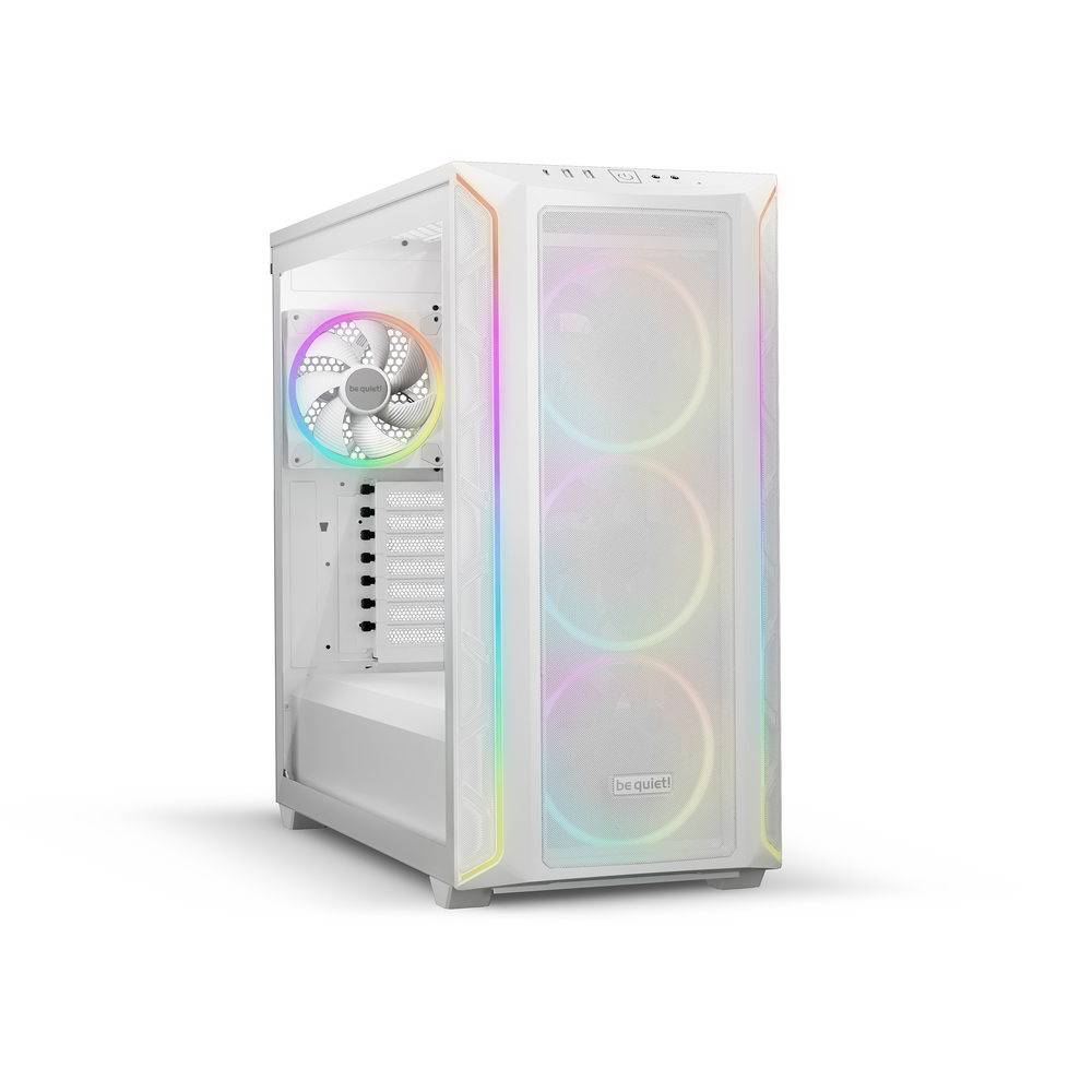 BE QUIET! Shadow Base 800 FX E-ATX PC Case, Tempered glass Side Panel, 4 x Silent Wings Fans with PWM and ARGB Hub, Full Size GPU Support, USB 3.2 Gen 2, White, 1 Year Warranty | BGW64
