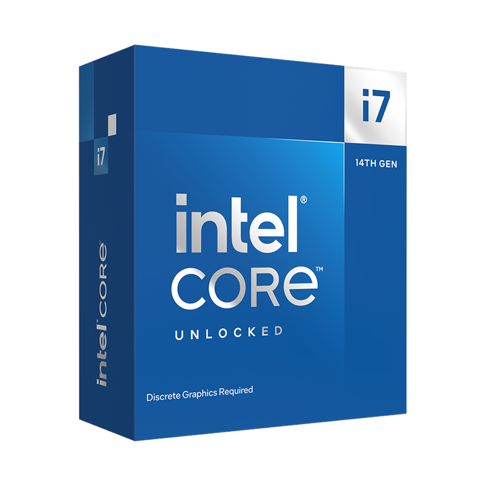 Intel Core i7-14700KF Processor, 20-Core (8P+12E), Base Core Frequency 3.4 GHz, Turbo Frequency 5.6 GHz, 33MB L1 Cache, DDR4/DDR5, LGA1700 Socket, BOX, 1 Year Warranty | BX8071514700KF