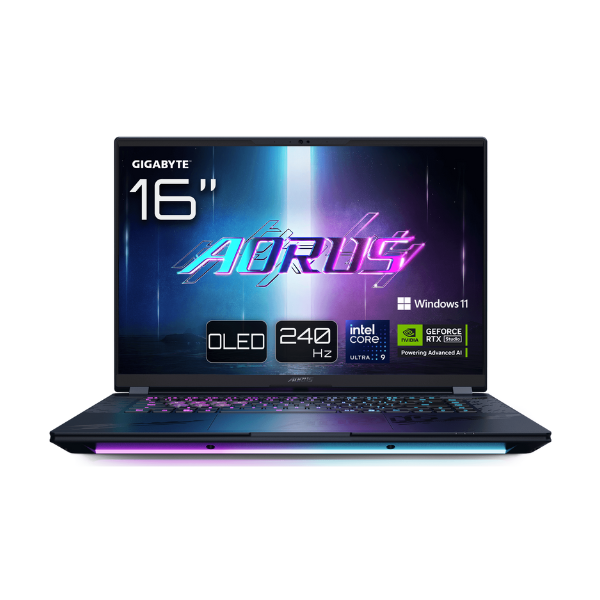 Gigabyte Aorus Master 16 BZH Gaming Laptop, Intel Core Ultra 9 275HX Processor, 32GB RAM, 1TB SSD, 24GB NVIDIA RTX 5090, 16" WQXGA OLED 240Hz Display, Windows 11 Pro, English & Arabic Keyboard, 3 Year Warranty | BZHC6AEE64SP