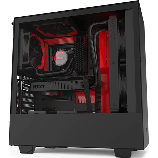 ATX CASE NZXT H510i BLACK/RED MID TOWER | CA-H510i-BR