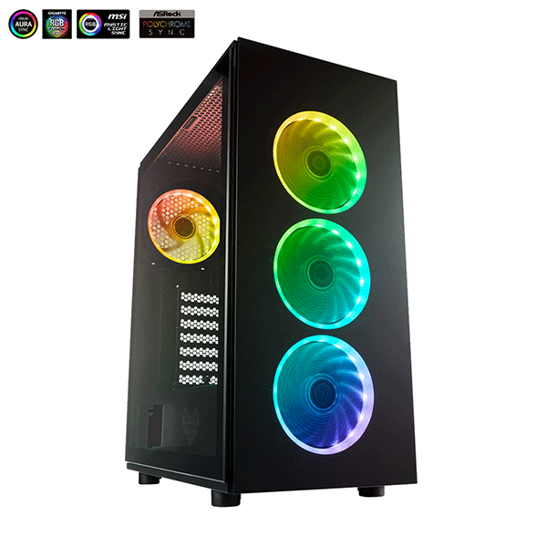 ATX CASE FSP CMT340 MID TOWER GAMING (4 ARGB FAN) | CMT340
