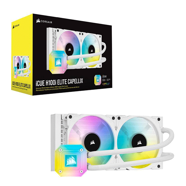 CORSAIR H100i Elite Cappelix White 240mm Liquid Cooling | CW-9060050-WW