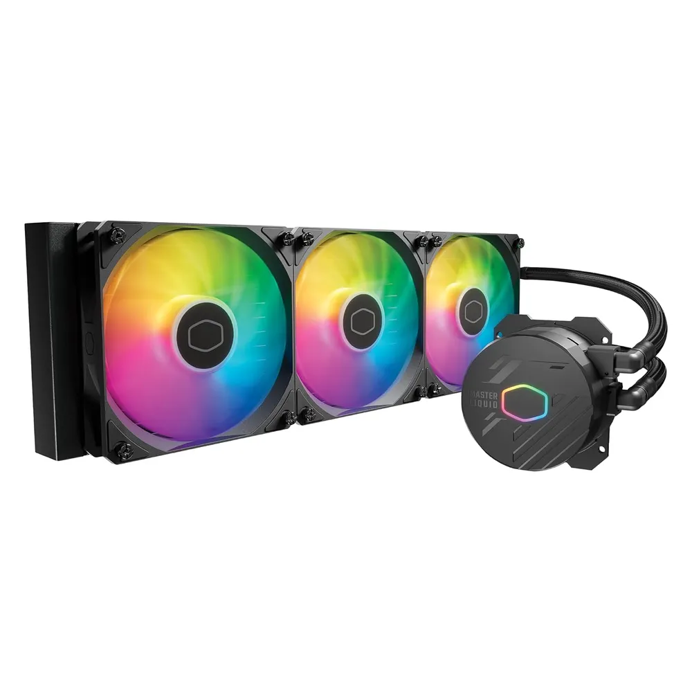 Cooler Master MasterLiquid Core II Series ARGB CPU Cooler, 360mm Radiator, Supports Intel, AMD Sockets, Rifle Bearing Fans, Black, 1 Year Warranty | MLW-D36M-A18PA-R1