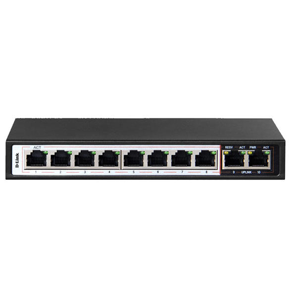 SWITCH DLINK 10 PORT POE UNMANAGED | DES-F1010P-E