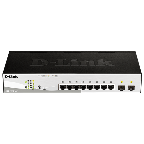 SWITCH DLINK 8 PORT GIGABIT POE | DGS-1210-10P-E