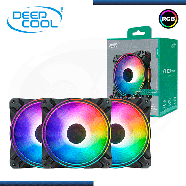 DEEP COOL CASE FAN CF120 RGB 120mm Triple Fan |
 DP-F12-AR-CF120P-3P