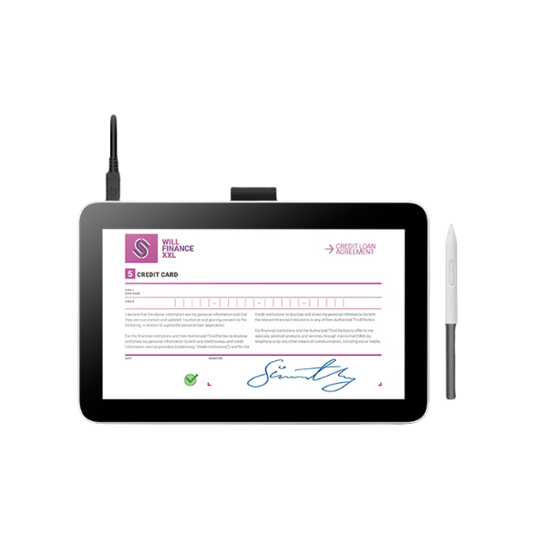 Wacom Signature 12" pen Display , USB Type-C, HDMI, 5 Year Warranty | DTC121W5Z-5Y