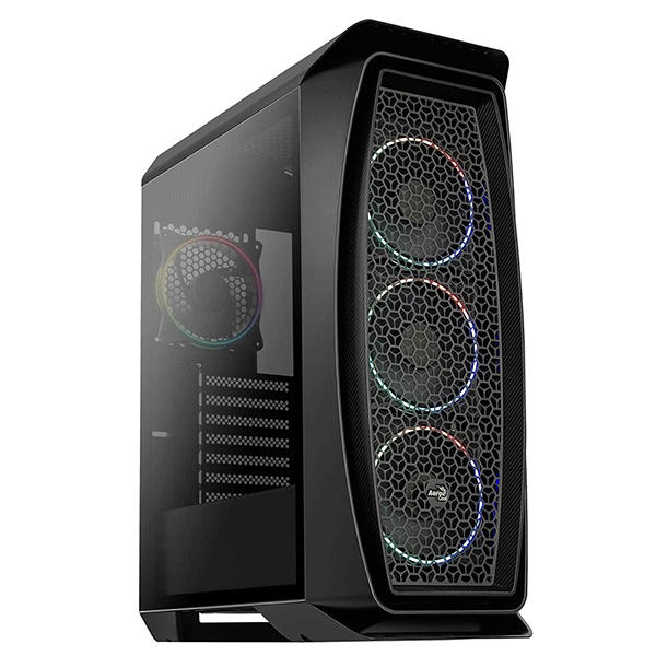 ATX CASE AEROCOOL AERO ONE ECLIPSE BG MID TOWER BLACK | ECLIPSE-G-BK