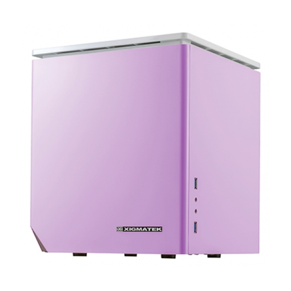 XIGMATEK Nebula C Mini-ITX PC Case, 1 x 120mm Fan, 230mm GPU Support, USB 3.0, Purple, 1 Year Warranty | EN6831