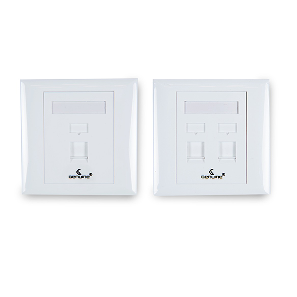 GENUINE FACEPLATE SINGLE PORT, RJ45 SOCKET WALL MOUNT - WHITE COLOR