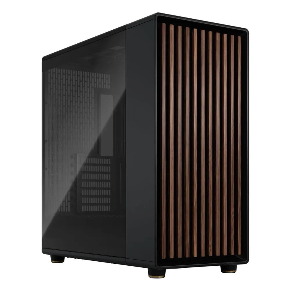 Fractal North XL E-ATX Tower PC Case, Tempered Glass Dark Tint Side Panel, 3 x Aspect 140mm Pre-installed Fans, 380mm GPU Support, USB 3.2 Gen 2, Charcoal Black, 1 Year Warranty | FD-C-NOR1X-02