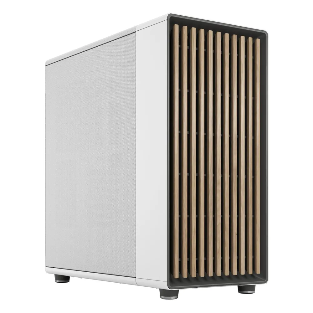 Fractal North XL E-ATX Tower PC Case, Tempered Glass Side Panel, 3 x Aspect 140mm Pre-installed Fans, 380mm GPU Support, USB 3.2 Gen 2, White, 1 Year Warranty | FD-C-NOR1X-04
