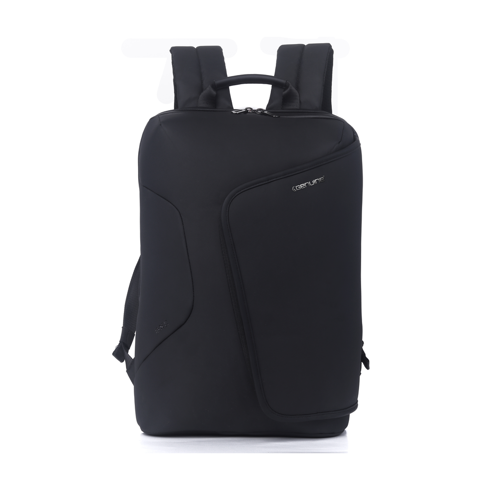 Genuine Rock Laptop Backpack, Fits up to 16” Laptops, High-Quality Polyester, Water-Resistant Fabric, Carry Strap, Black, 1 Year Warranty | GN-B230817BK