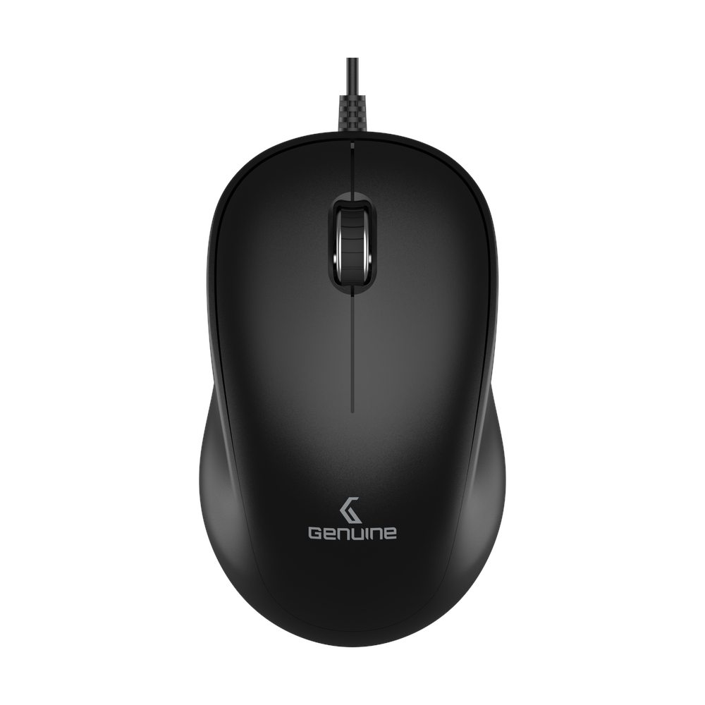 Genuine GN-M3170 Wired Optical USB Mouse, 1000 DPI Optical Sensor with Precise Tracking, Ergonomic Design, USB 2.0, Compatible with Windows, Mac OS & Linux, Black, 1 Year Warranty | GN-M3170