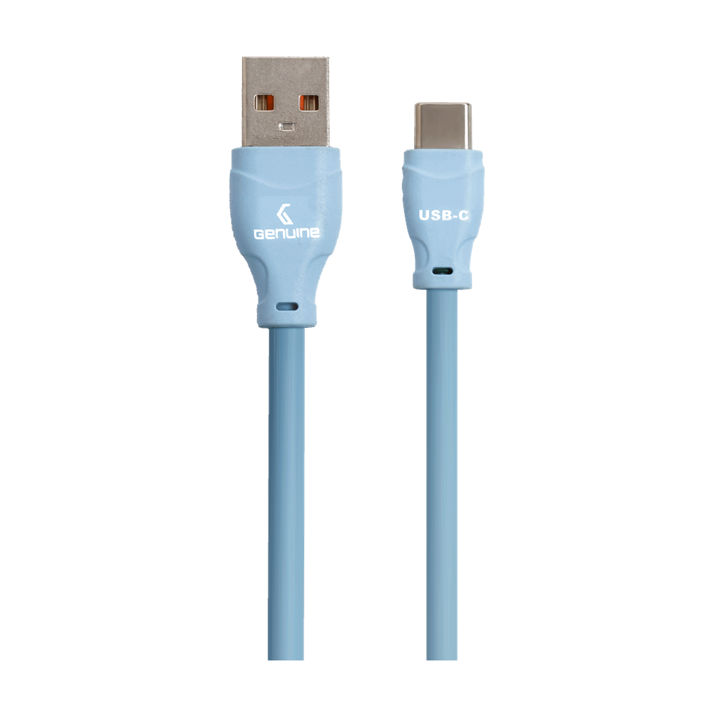 Genuine USB 2.0 - A to C Cable, Cable Length 1.5M, 100W, Blue, 1 Year Warranty | GN-USBAC1.5M-BL