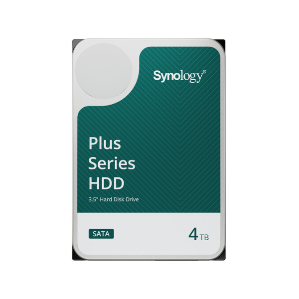 Synology Plus Series 3.5" SATA HDD, 4TB, 5400 RPM, 202 MB/s Data Transfer Speed, 1 Year Warranty | HAT3300-4T