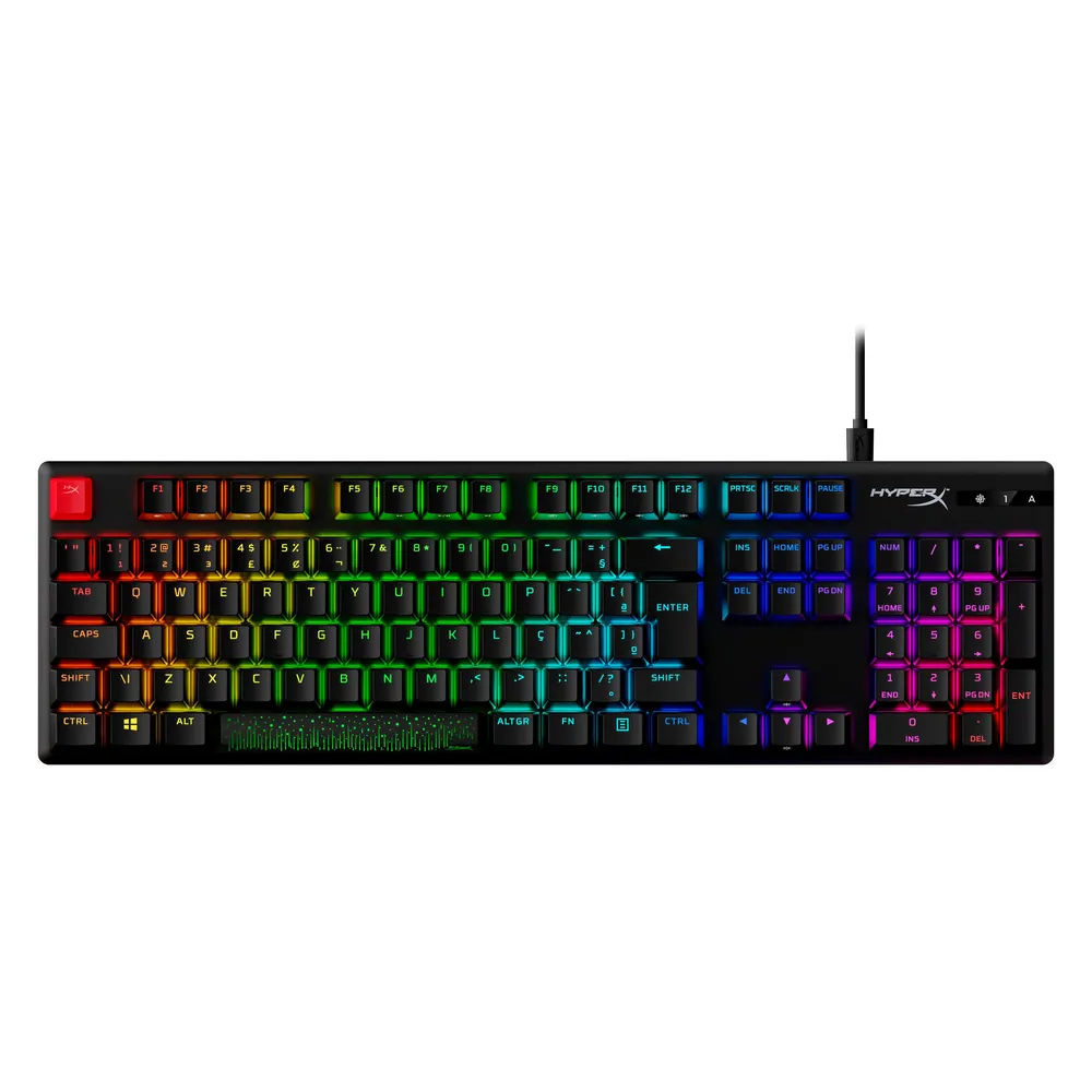 HyperX Alloy Origins Gaming Keyboard, Wired - USB-A, Responsive HyperX Mechanical Switches, Anti-Ghosting with N Key Rollover, High-quality, Durable PBT Keycaps, Black, 1 Year Warranty | 639N3AA