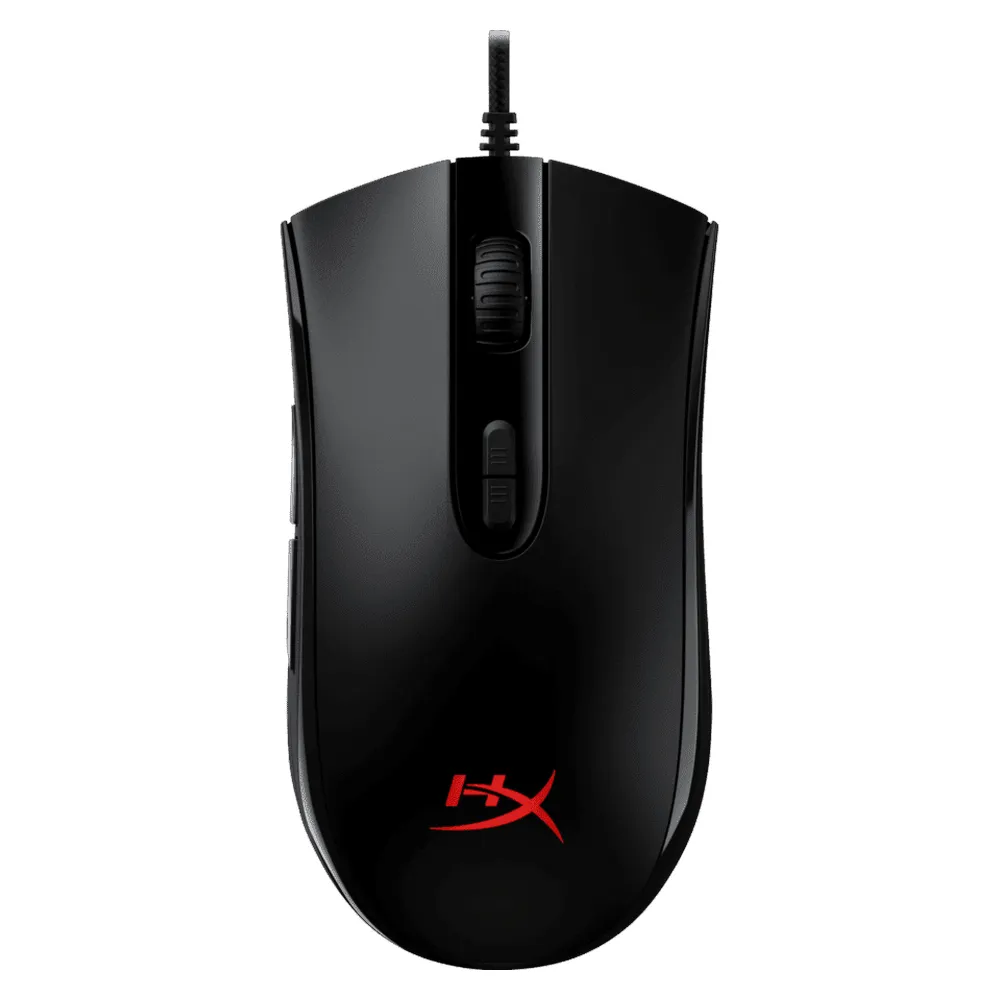HyperX Pulsefire Core Gaming Mouse, 6200 DPI Pixart 3327 Optical Sensor, 7 Programmable Buttons, Ambidextrous, Medium Design, Black, 1 Year Warranty | 4P4F8AA