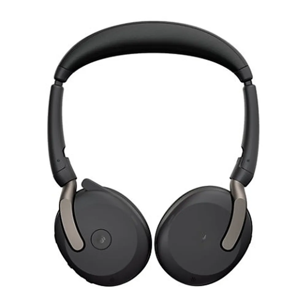 Jabra Evolve2 65 Flex MS Stereo Headset, Bluetooth, USB-A, USB-C, 4 Digital MEMS Microphone, 28 mm Headphone Driver, Black, 1 Year Warranty | 26699-999-999