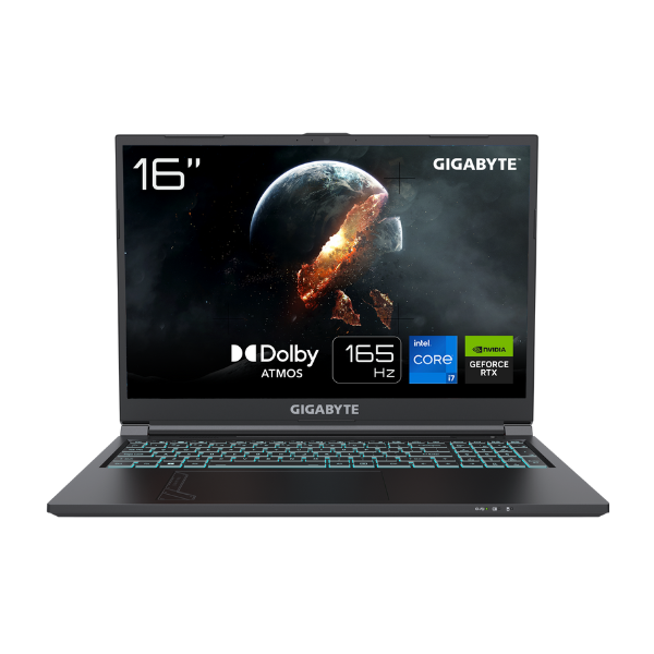 Gigabyte G6 KF Gaming Laptop, Intel Core i7-13620H Processor, 16GB RAM, 1TB SSD, 8GB NVIDIA RTX 4060, 16" WUXGA 165Hz Display, DOS, English Keyboard, 3 Year Warranty | KF-H3EE854KD