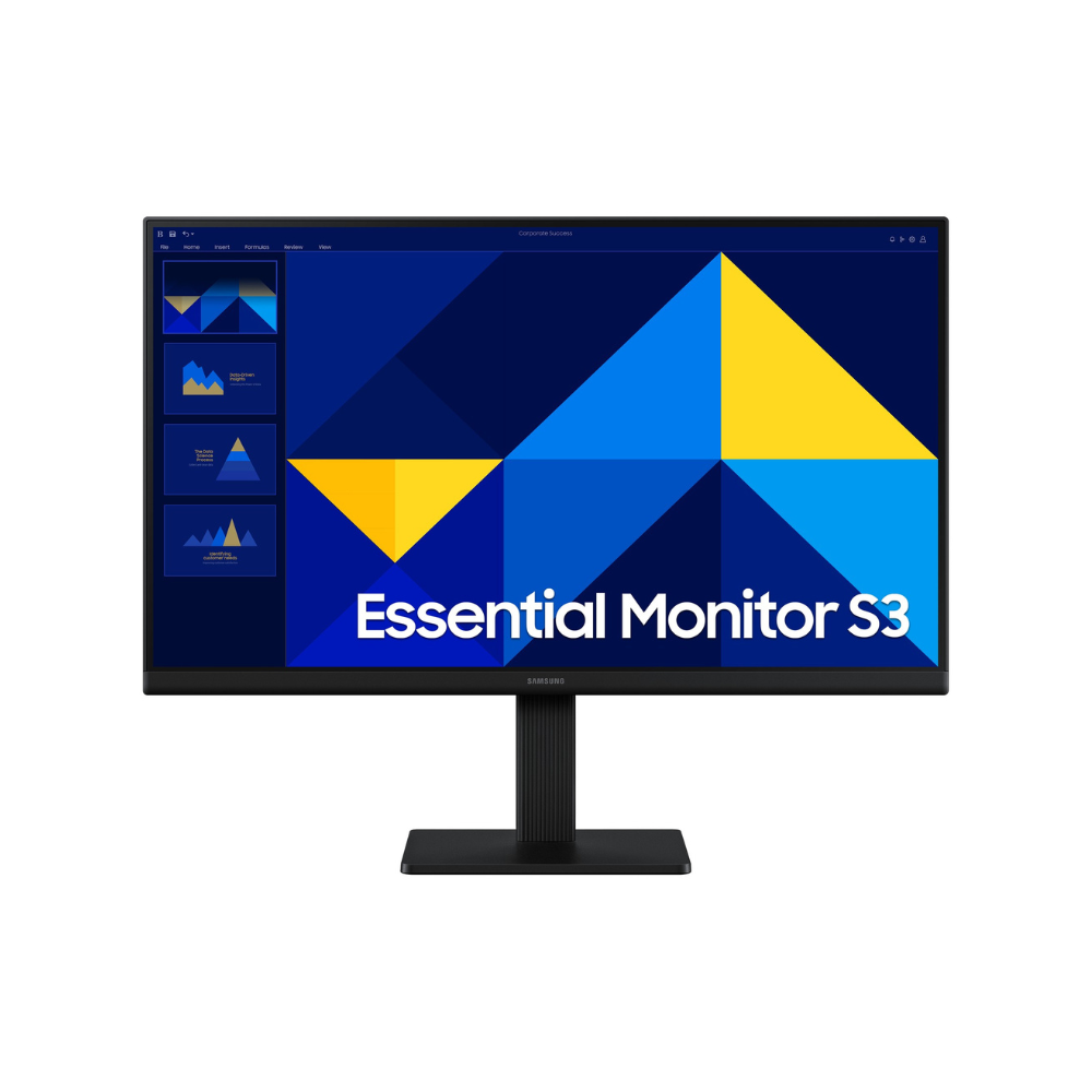 Samsung LS22D300GAMXUE 22" Essential Monitor S3 S30GD FHD(1920 x 1080) Monitor, 100Hz, HDMI, Tilt, Adjustable, Black, 3 Year Warranty | LS22D300GAMXUE