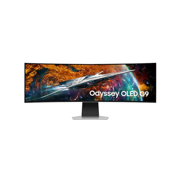 Samsung LS49CG954SMXUE 49" Odyssey OLED G9 G95SC DQHD(5120 x 1440) Curved Monitor, 0.03MS, 240Hz, HDMI, DP, Height/Tilt, Adjustable, Silver, 3 Year Warranty | LS49CG954SMXUE