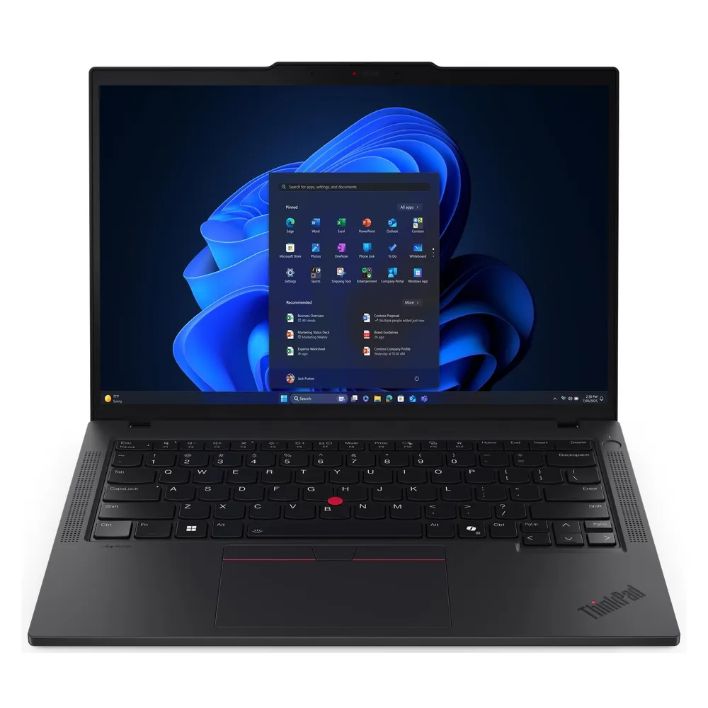 Lenovo ThinkPad T14 Gen 6 Laptop, Intel Core Ultra 7 255U Processor, 32GB RAM, 1TB SSD, 14" WUXGA Display, Windows 11 Pro, English & Arabic Backlit Keyboard, 3 Year Warranty | 21QC00C4GR