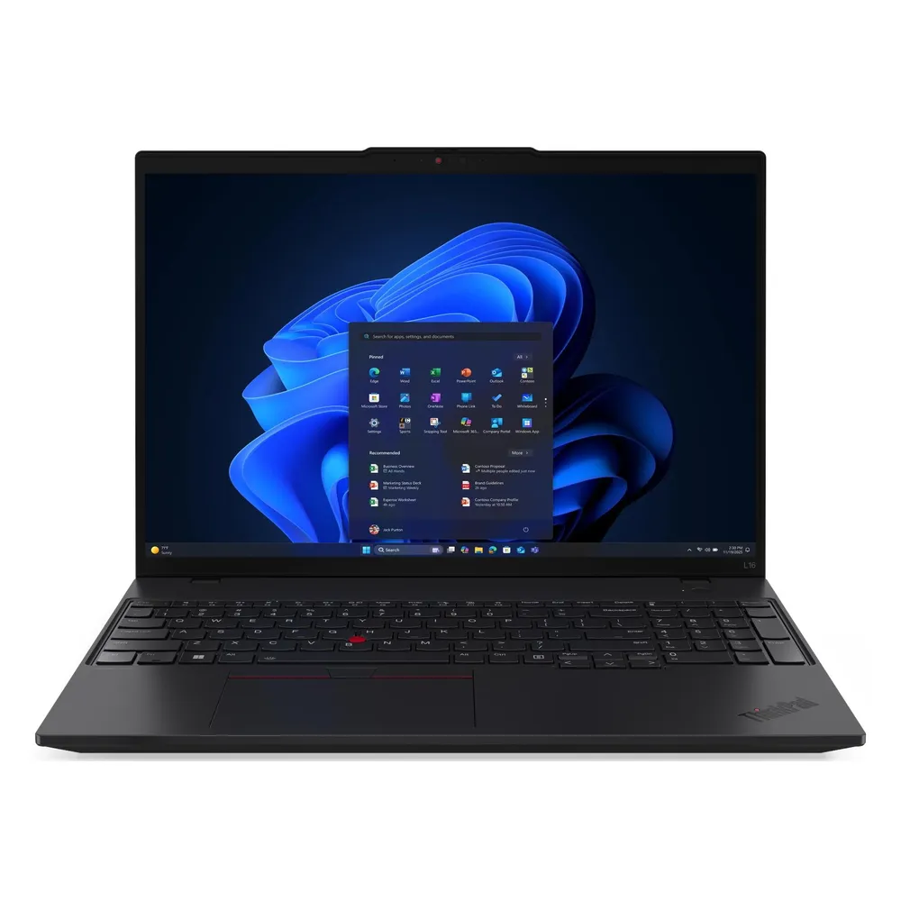 Lenovo ThinkPad L16 Gen 2 Laptop, Intel Core Ultra 7 255U Processor, 8GB RAM, 512GB SSD, 16" WUXGA Display, DOS, English & Arabic Backlit Keyboard, 3 Year Warranty | 21SA0010GR