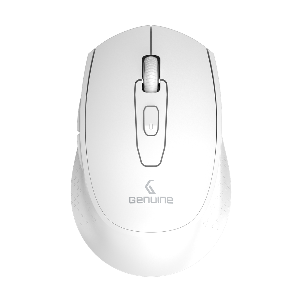 Genuine M7097 WH Wireless Mouse, 1200 DPI Optical Sensor with Precise Tracking, Ergonomic Design, USB 2.0, Compatible with Windows, Mac OS & Linux, White, 1 Year Warranty | M7097 WH