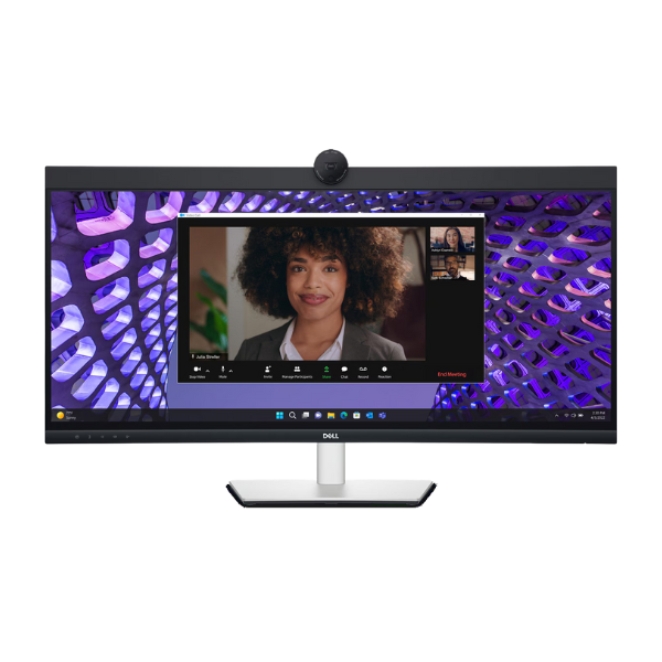 DELL P3424WEB 34" WQHD(3440 x 1440) Curved Video Conferencing Monitor, Anti-glare, HDMI, DP, RJ-45, USB-C, Height/Tilt/Swivel, Adjustable, 3 Year warranty | P3424WEB