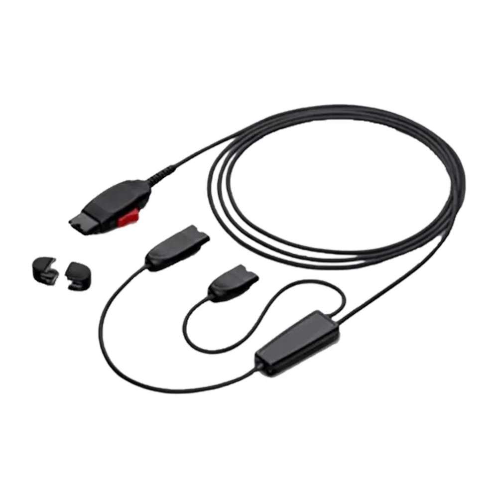 Poly Training Cable for 2 Digital Headsets, Compatible with 6 Pin QD, Toggle Switch, Black, 1 Year Warranty | 85S09AA