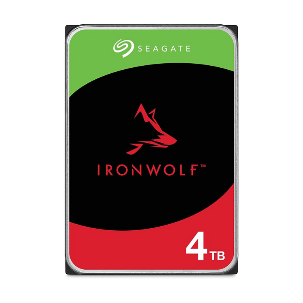 Seagate IronWolf 3.5" SATA HDD, 4TB, 5400 RPM, 202 MB/s Data Transfer Speed, 256MB Cache, Optimized For NAS, 1 Year Warranty | ST4000VN006
