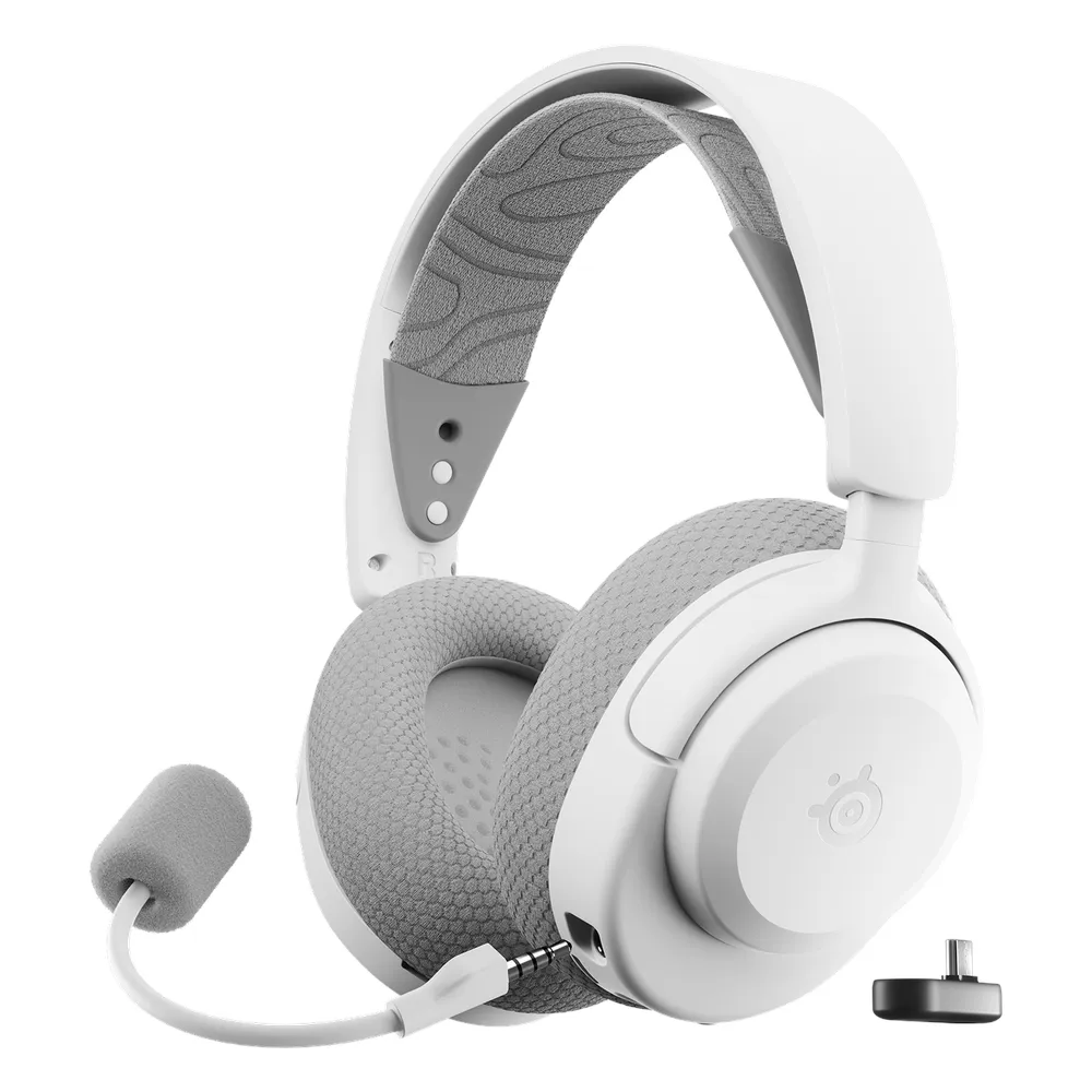 SteelSeries Arctis Nova 3P Wireless for PlayStation Gaming Headphones, 2.4 GHz Wireless, Bluetooth, Over-Ear, Cosed Back, ClearCast Gen 2 Microphone, 40 mm Speaker with Neodymium Magnets, White, 1 Year Warranty | 61687