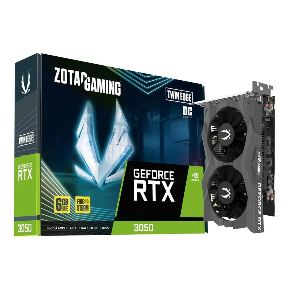 VGA ZOTAC RTX 3050 6GB DDR6 TWIN EDGE OC |  ZT-A30510H-10L